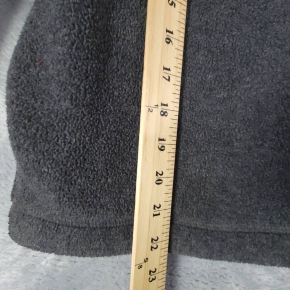 J Crew Womens Jacket Pullover Gray Fleece 1/4 Zip Wool Rib‎ Knit Neck Petites PS - Picture 4 of 6